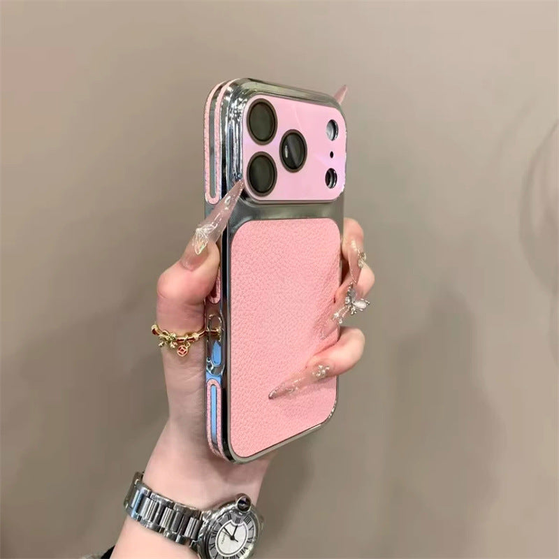 Lychee-patterned CD-patterned Apple phone case