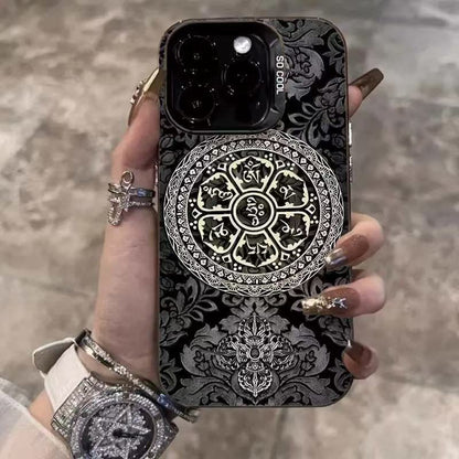 Retro patterned Apple phone case