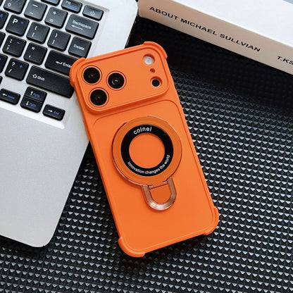 Airbag anti-drop skin-friendly magnetic stand Apple phone case