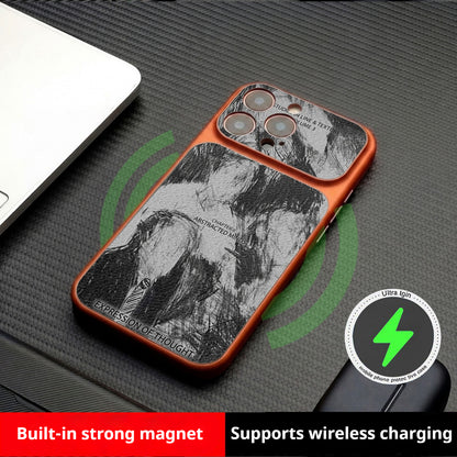 Sketch portrait sticker magnetic Apple phone case