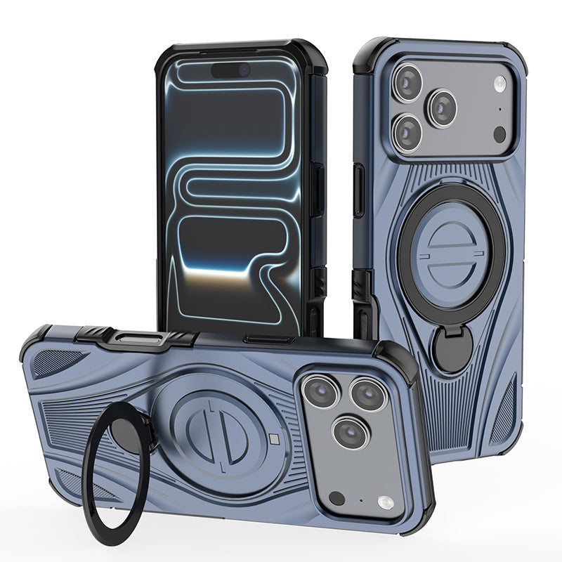 Star Ring Anti-drop Magnetic Stand Apple Phone Case