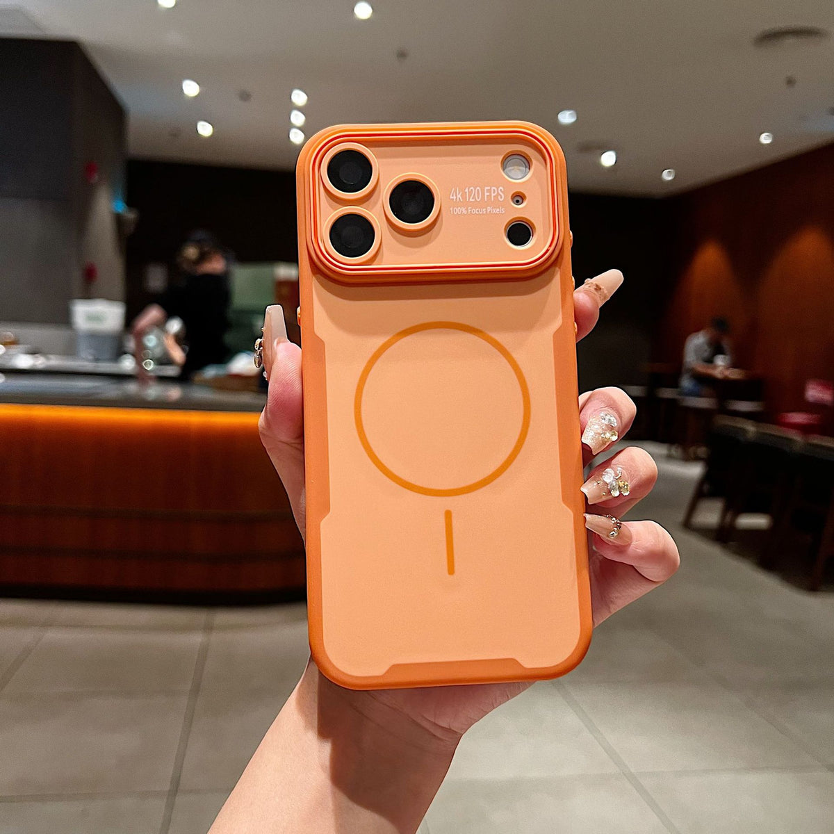 Frosted Skin-like Magnetic Large View Apple Phone Case