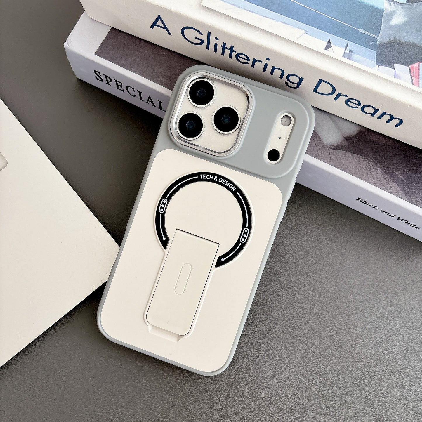 Frosted Invisible Magnetic Stand Apple Phone Case