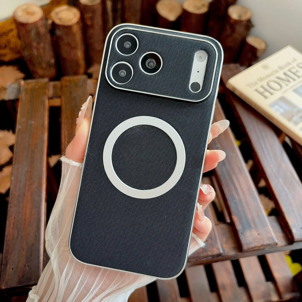 Magnetic Electroplated Fabric Case for iPhone