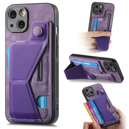 Leather Card Holder Stand iPhone Case