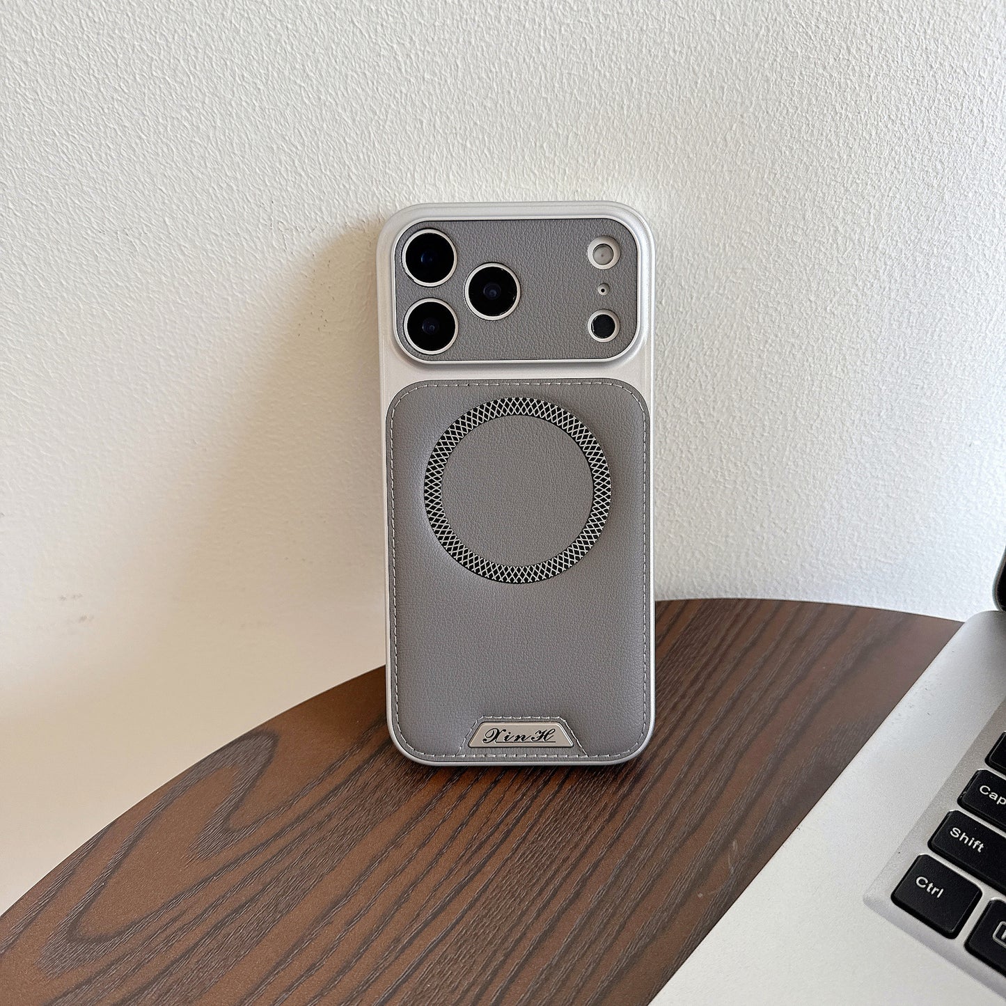 Leather magnetic anti-drop Apple phone case