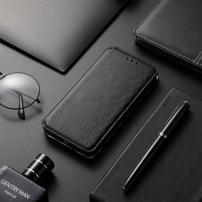 Diamond-shaped flip leather case with magnetic attachment for Apple iPhones