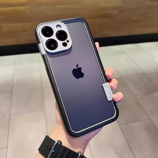 Backless silicone color-blocked Apple phone case