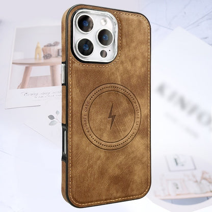 Leather Lightning Magnetic iPhone Case
