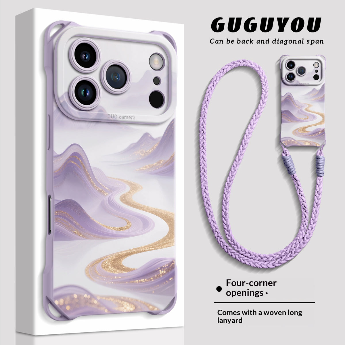 Silicone Phone Case with Landscape and River Design