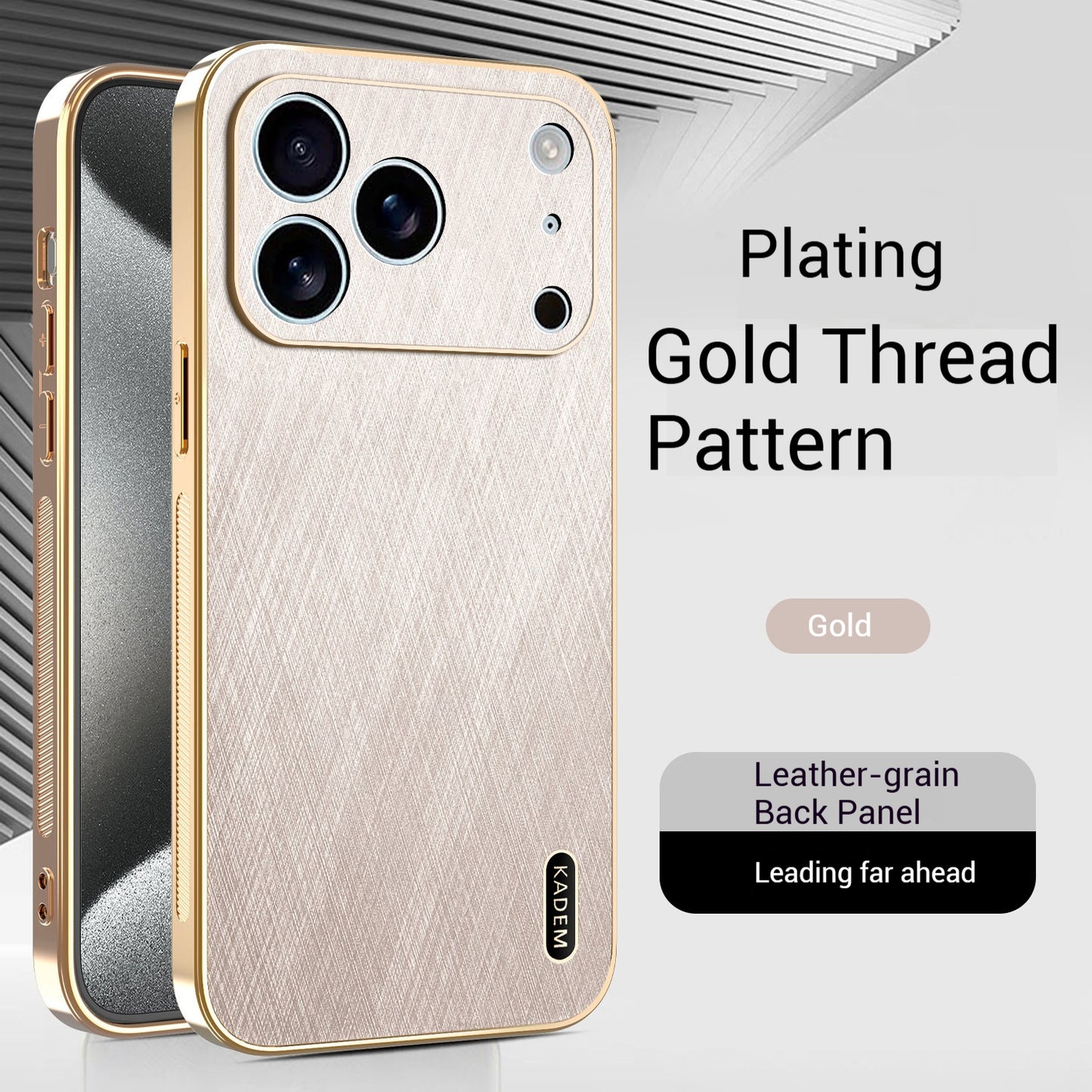 Electroplating magnetic gold pattern Apple phone case