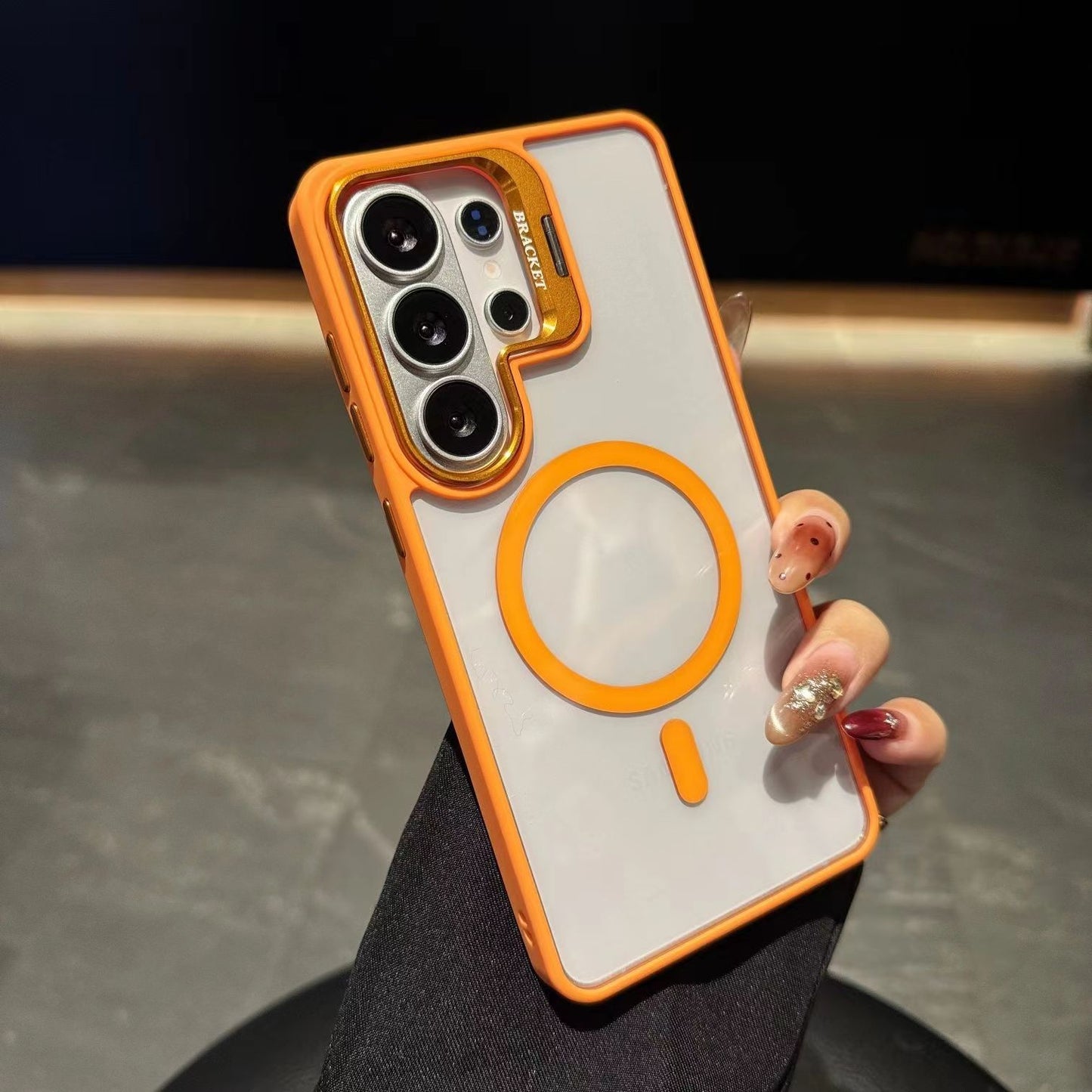 Metal Stand Magnetic Acrylic Samsung Phone Case