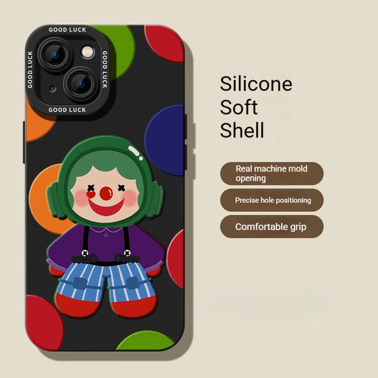 Super popular, quirky silicone clown iPhone case