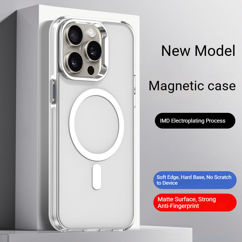 Frosted magnetic Apple phone case