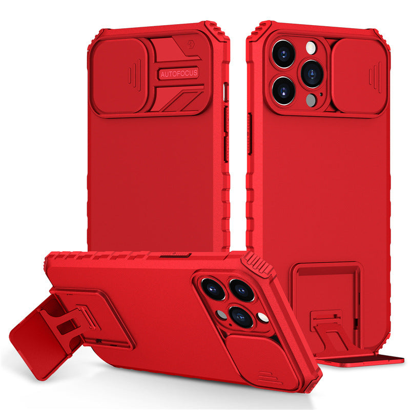Creative sliding window 3D stand for Apple phone case