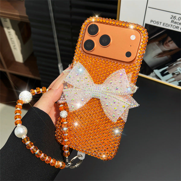 Fully Rhinestone-Studded 3D Bow iPhone Case