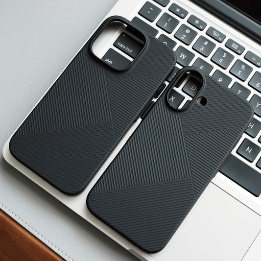 Ultra-thin frosted transparent geometric pattern Apple phone case