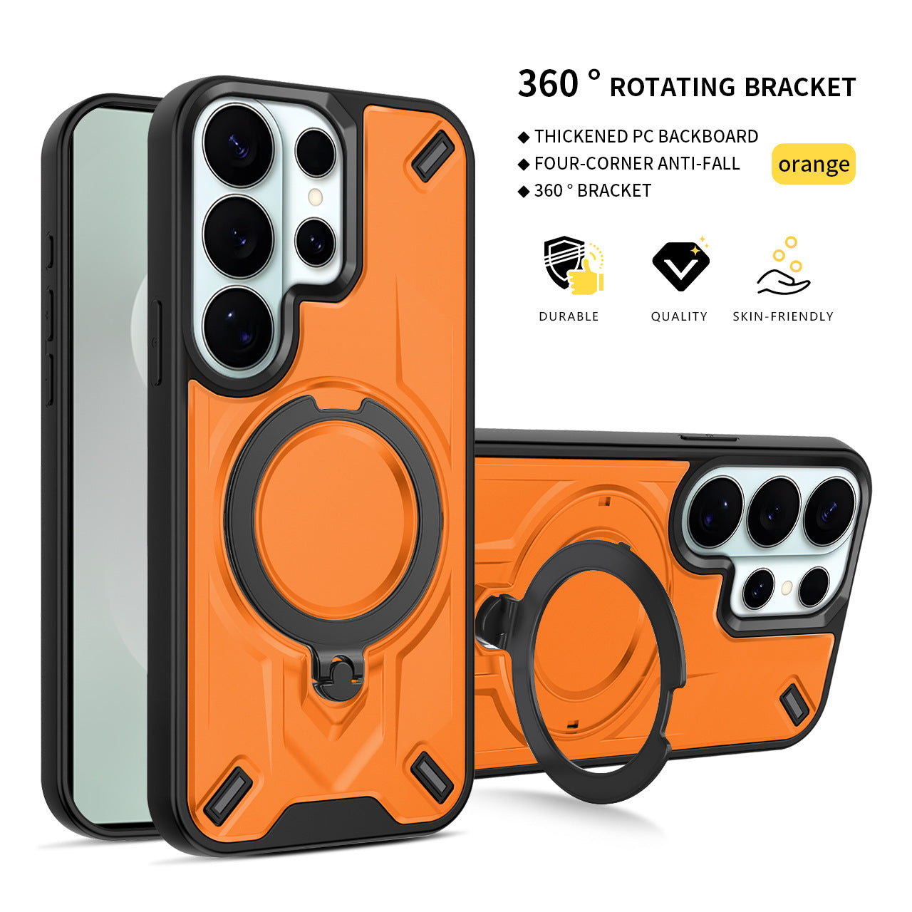 Samsung phone case with magnetic rotating stand