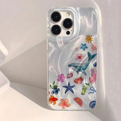 Seashell Starfish Feather Apple Phone Case