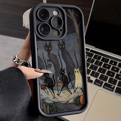 Cartoon Ghost Cat Apple Phone Case