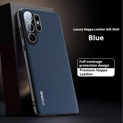 Nappa leather full-coverage drop-proof Samsung phone case