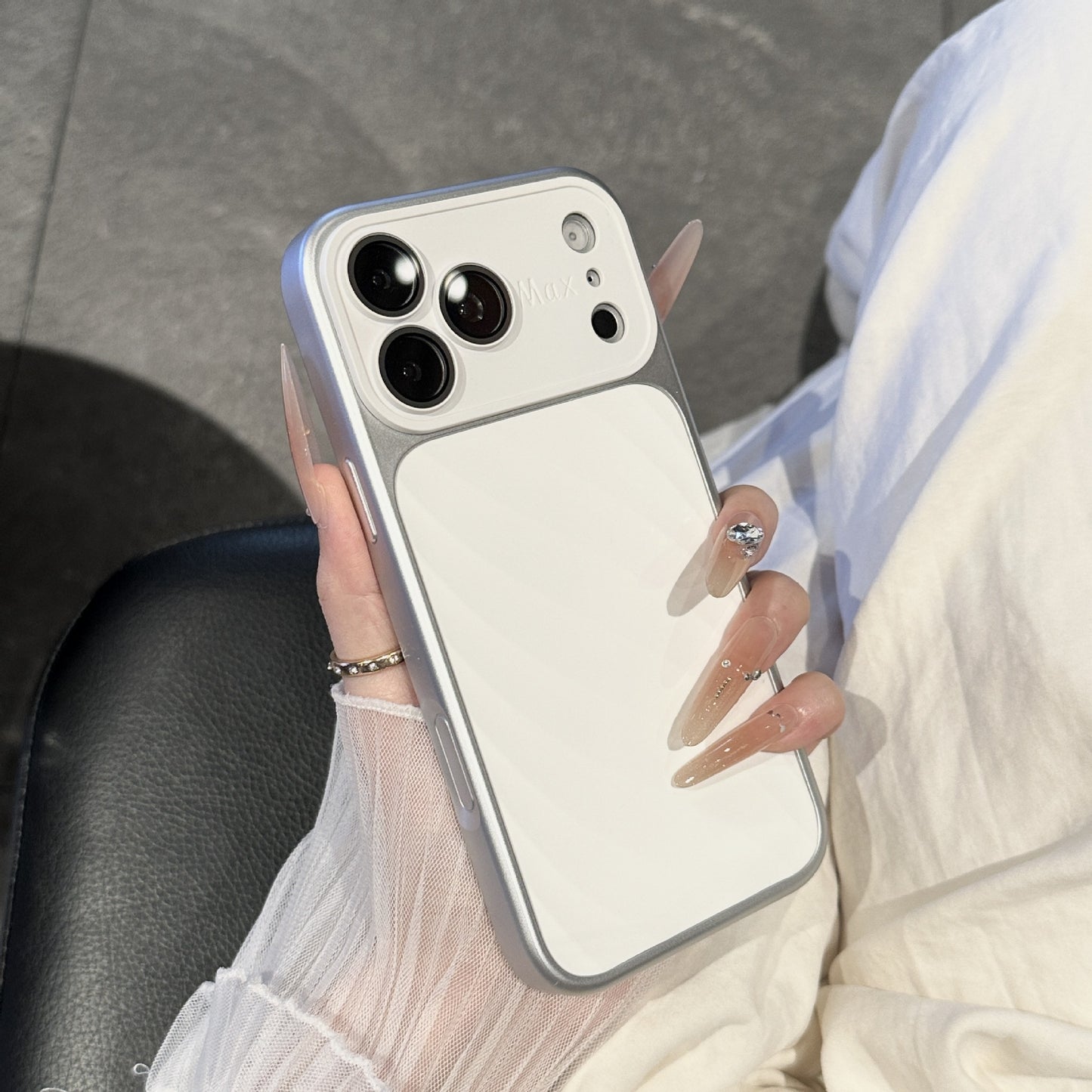 Flowing ripple frosted Apple phone case