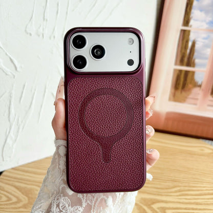 Racket-shaped magnetic leather-textured Apple phone case
