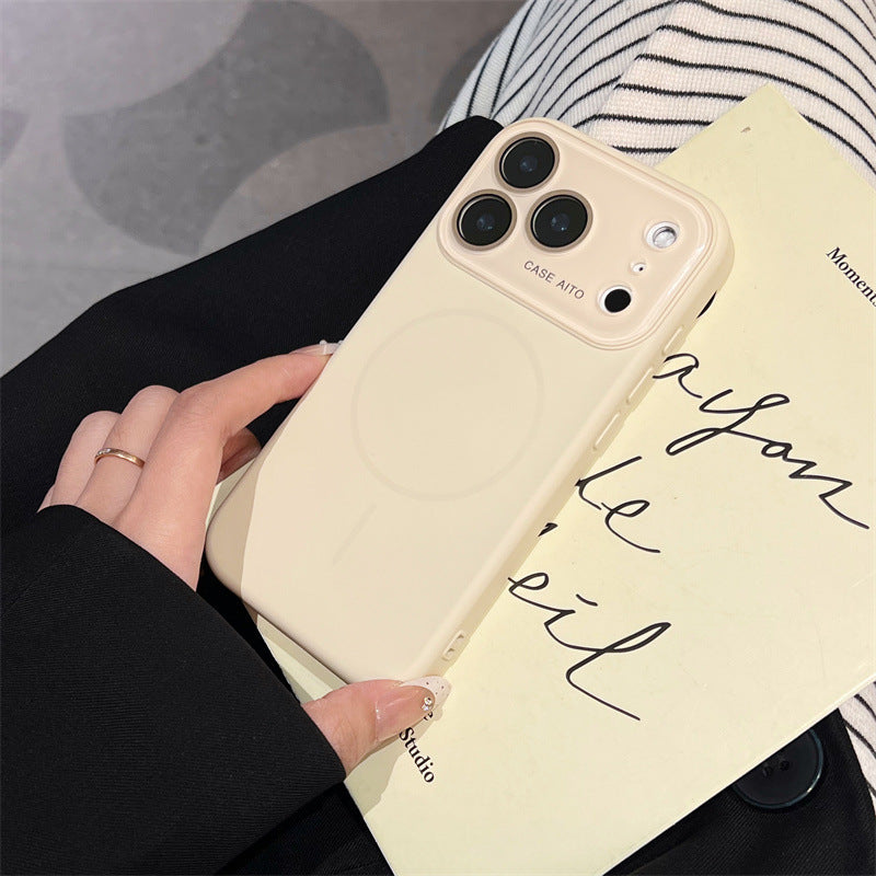 Liquid Silicone Magnetic iPhone Case with Large Camera Cutout
