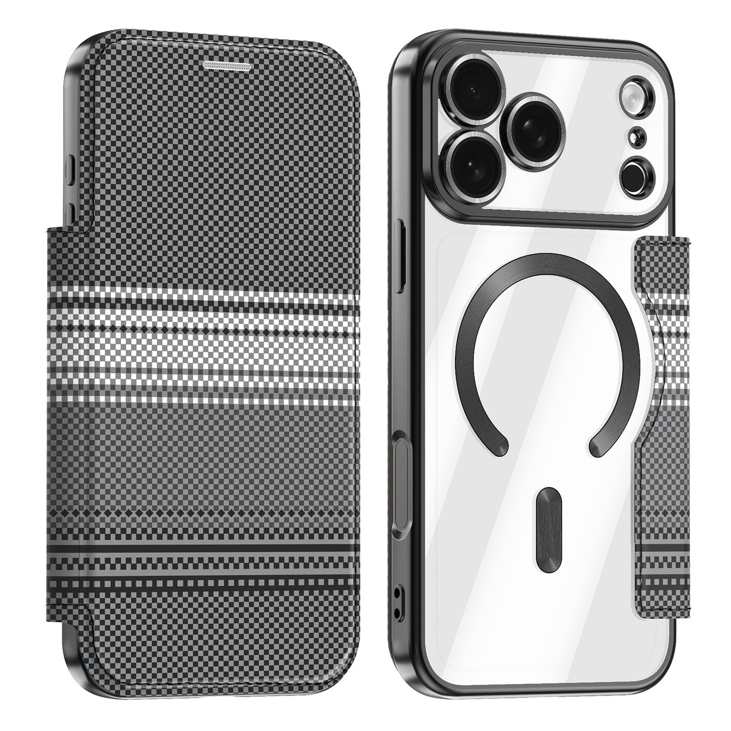 Colorful Shield Flip Magnetic Apple Phone Case