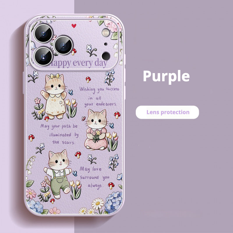 Flower Kitten Apple Phone Case