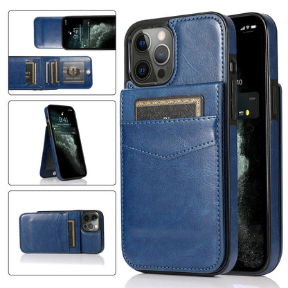 Flip-top solid color SIM card slot leather case for Apple iPhone