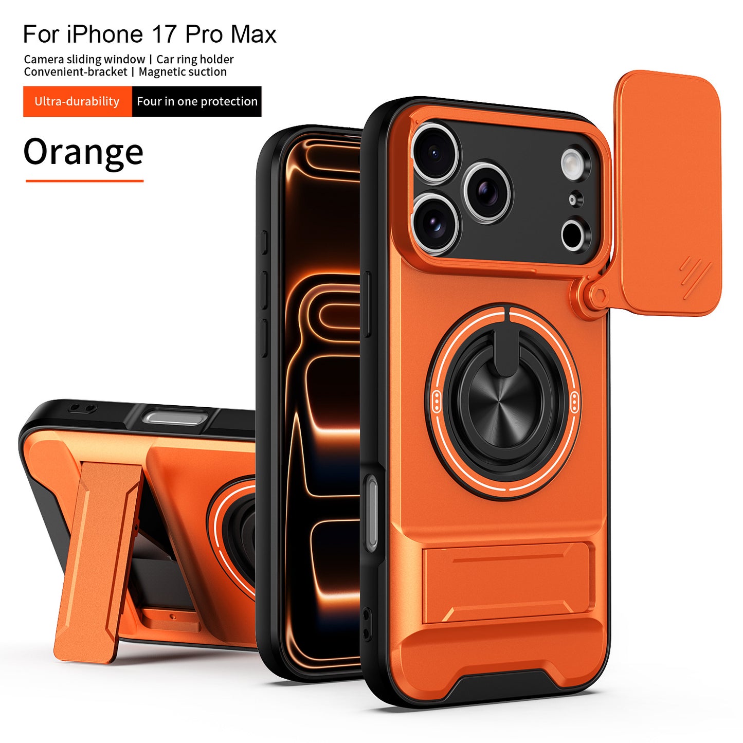 Anti-drop stand magnetic Apple phone case