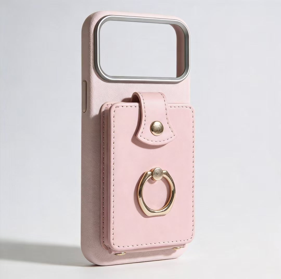 Magnetic iPhone Case with Ring Holder and Crossbody Strap