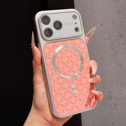 Diamond-patterned magnetic Apple phone case