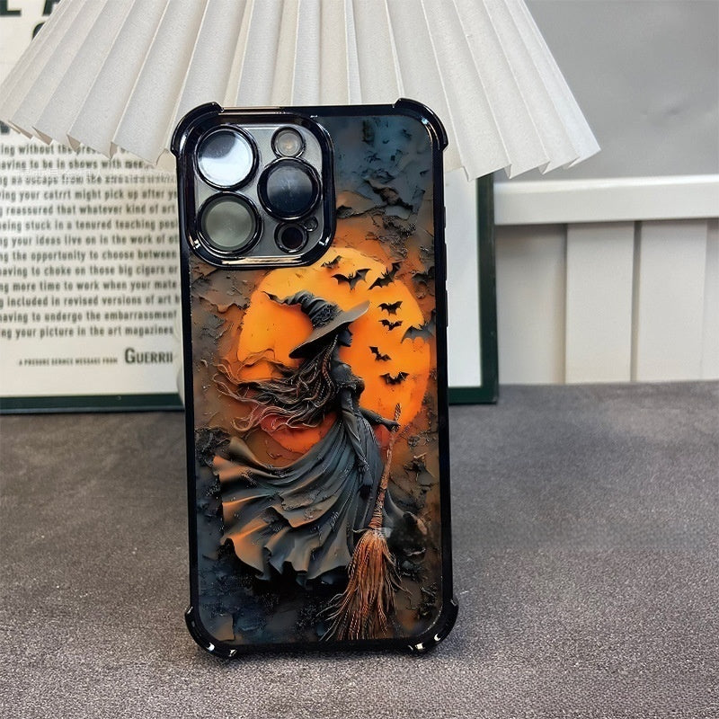 Halloween Witch Electroplated Shockproof iPhone Case