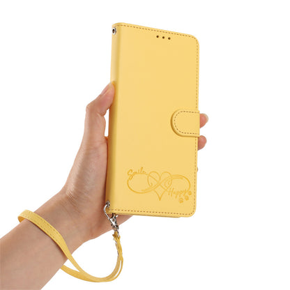 Heart-shaped letter leather Apple phone case