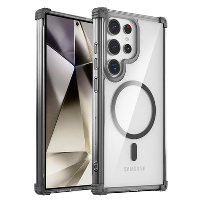Right-angle transparent magnetic Samsung phone case