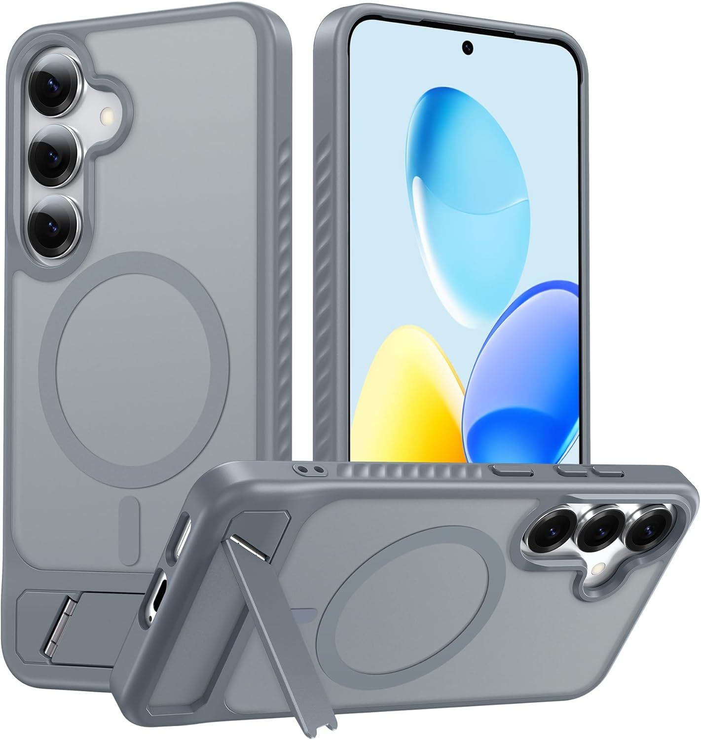 Full-coverage shockproof frosted magnetic stand Samsung phone case