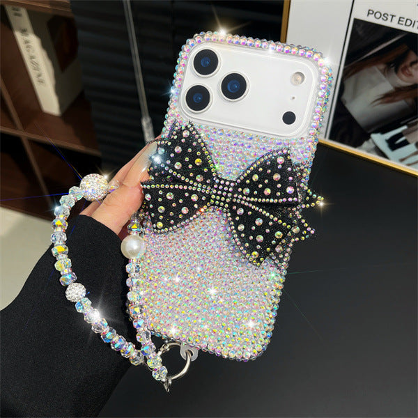 Fully Rhinestone-Studded 3D Bow iPhone Case