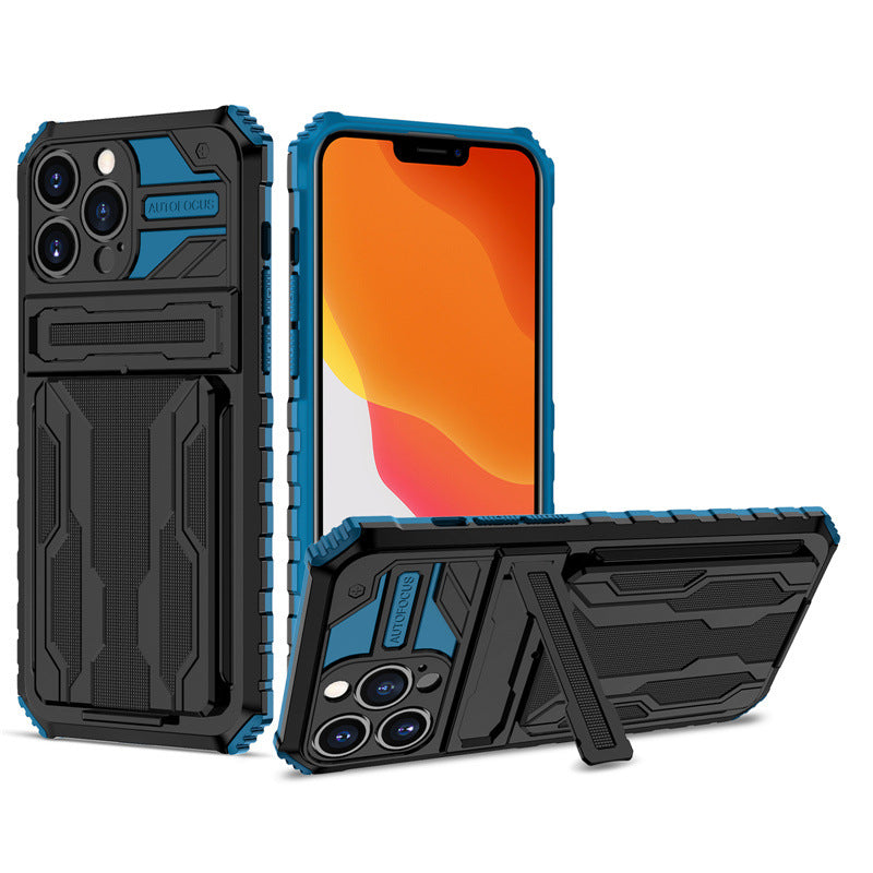 Card holder and drop-proof Apple phone case