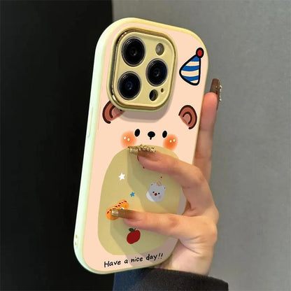 Cute bear Apple phone case