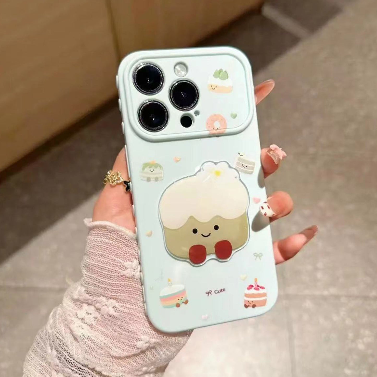 Creative cake-shaped anti-drop Apple phone case