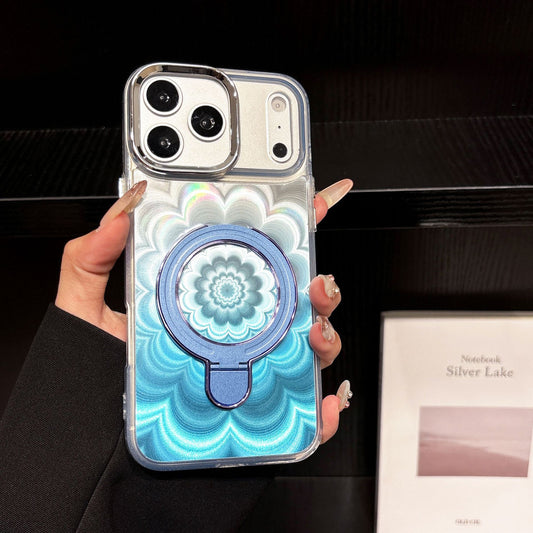 Phantom Flower Shockproof Magnetic Kickstand iPhone Case