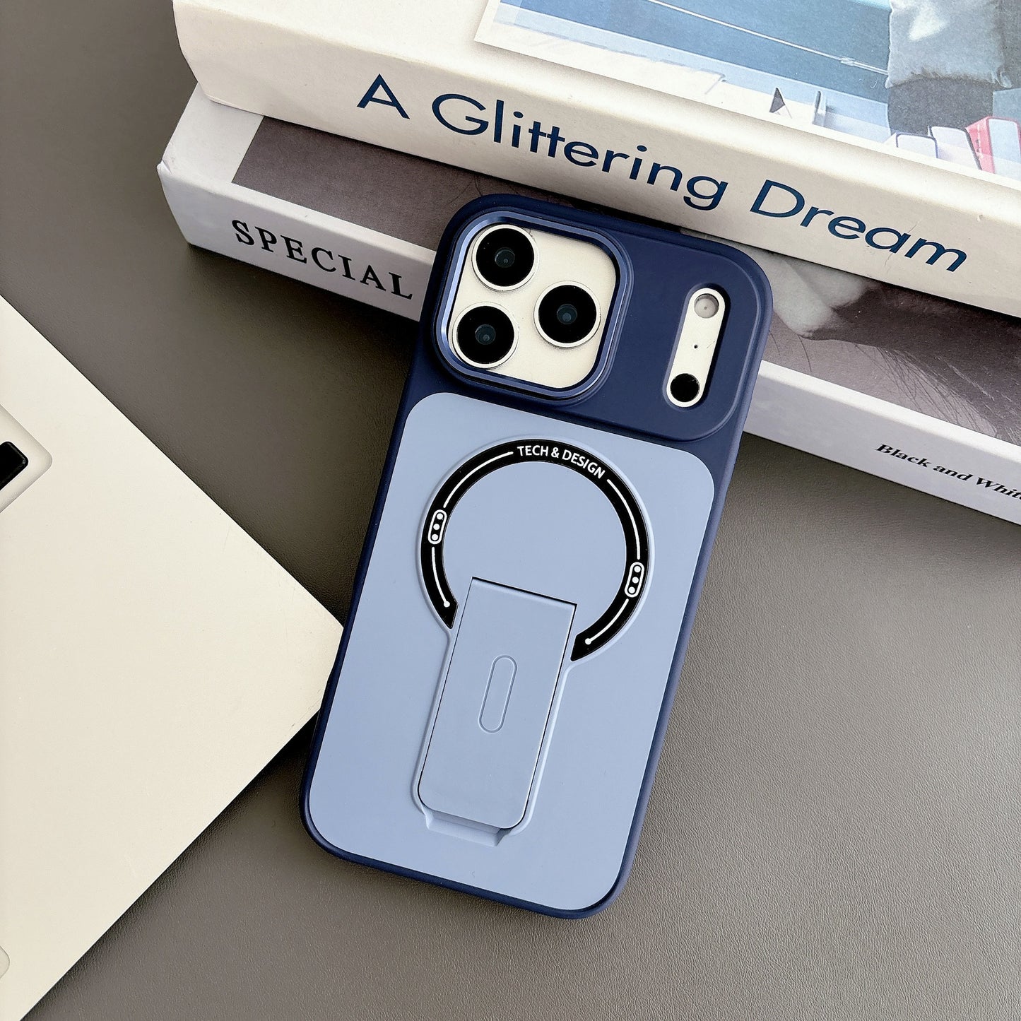 Frosted Invisible Magnetic Stand Apple Phone Case