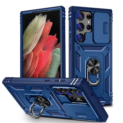 Window sliding magnetic Samsung mobile phone case