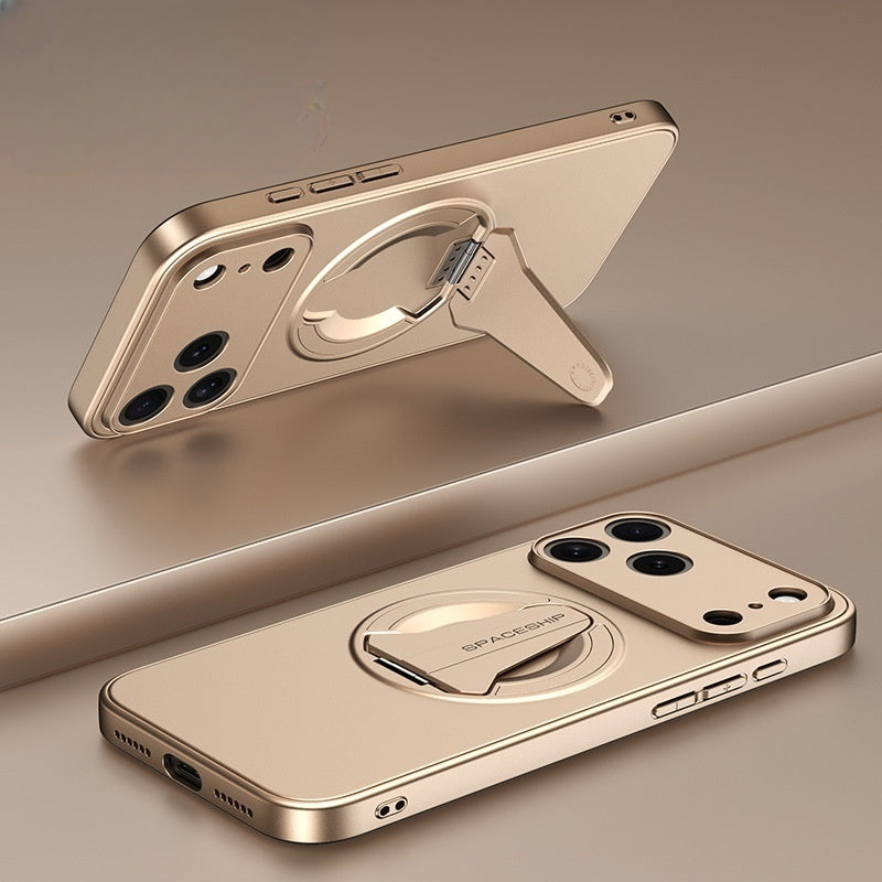 Electroplated Invisible Magnetic Stand Apple Phone Case