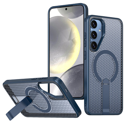Honeycomb heat dissipation magnetic stand Samsung phone case