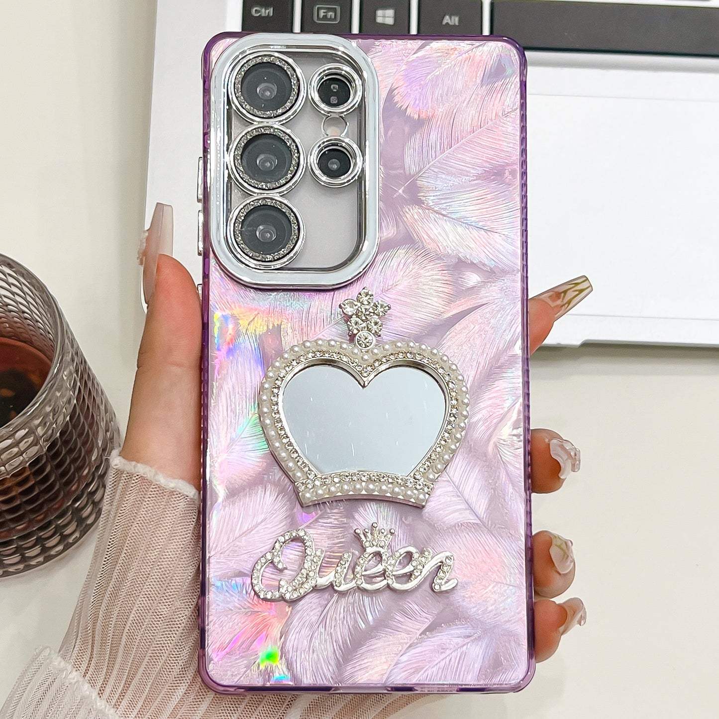 3D mirror letter electroplating Samsung mobile phone case