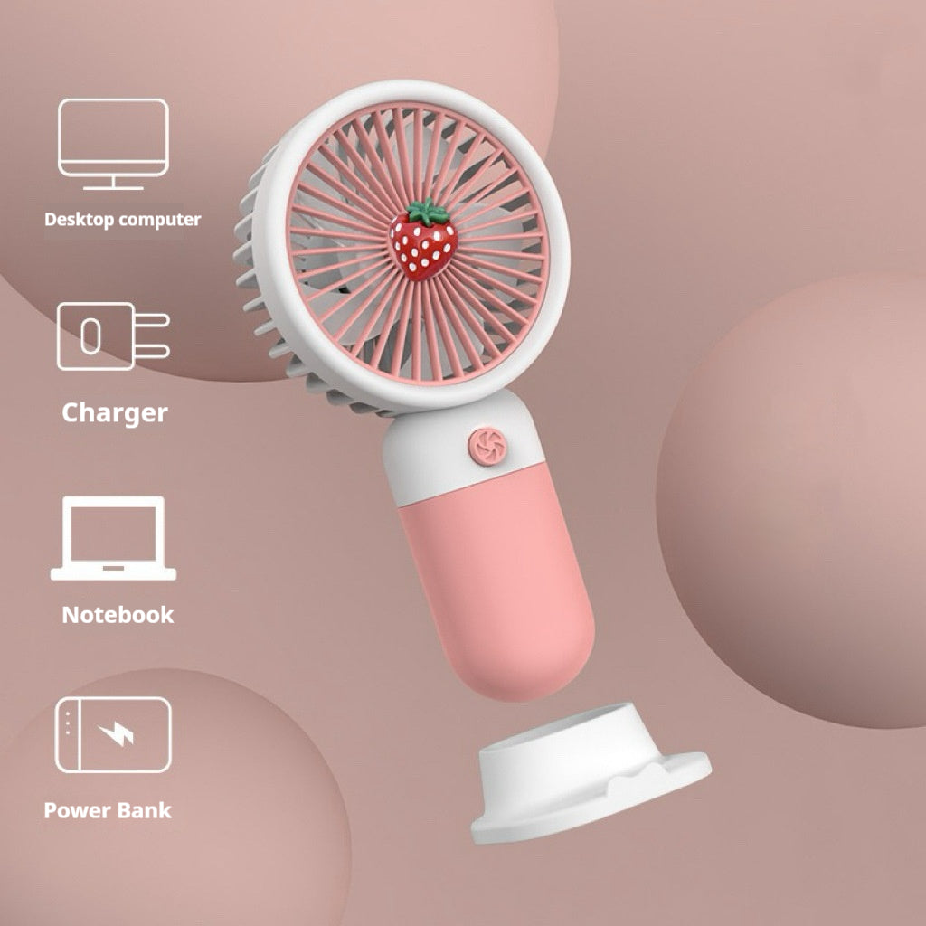 Cartoon cute handheld small fan