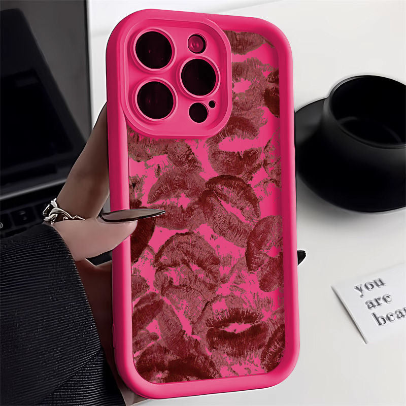 Full-screen lip print anti-drop Apple phone case